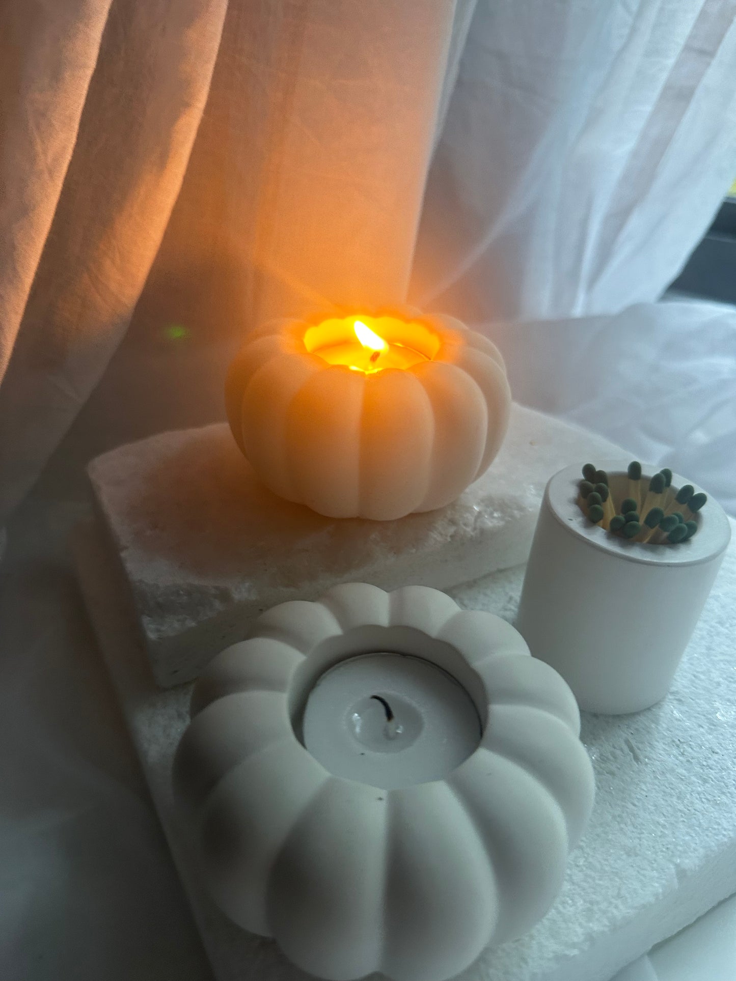 Pumpkin tea light holder