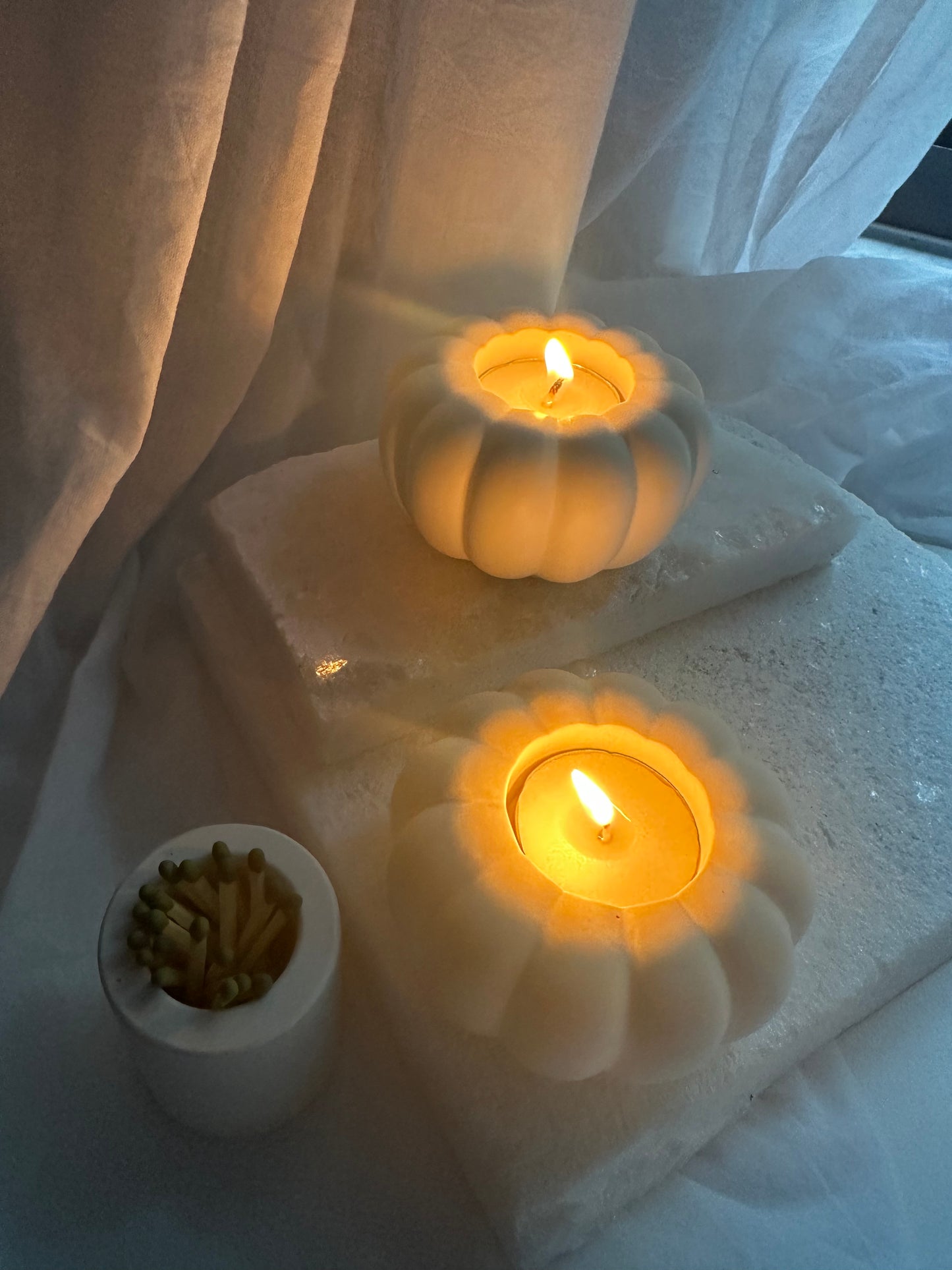Pumpkin tea light holder