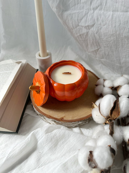 Pumpkin candle