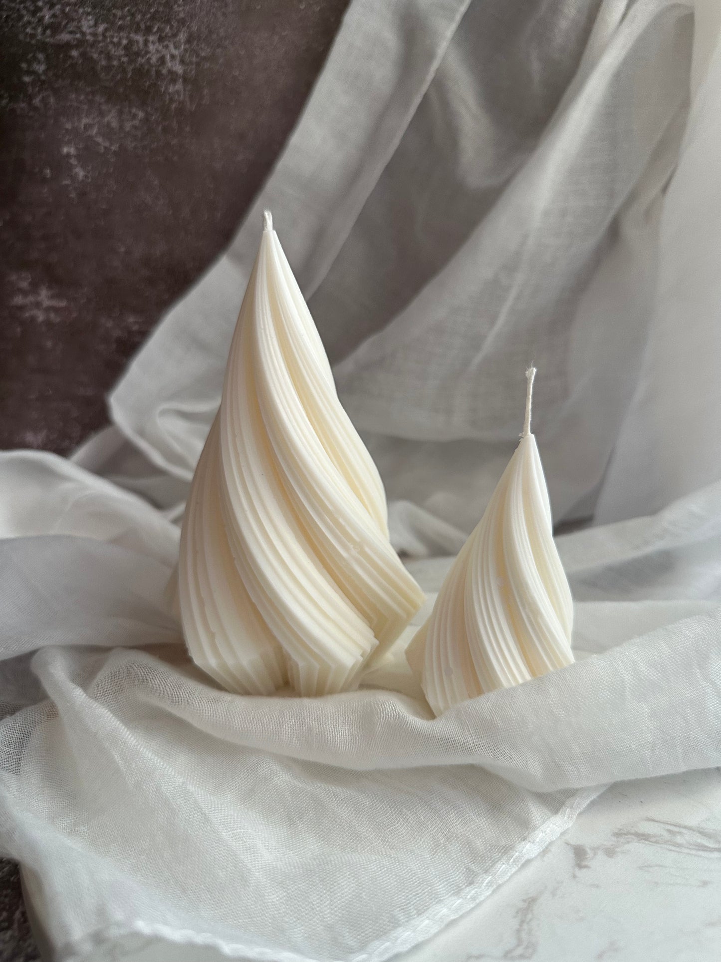 SPIRAL CHRISTMAS TREE Candle - Winter Holiday Decor, Christmas Decor, Christmas Gift