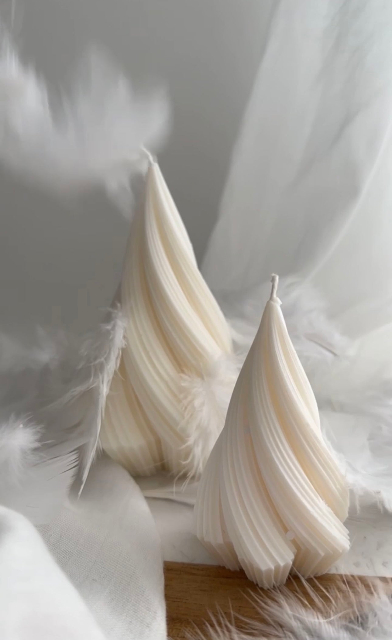 SPIRAL CHRISTMAS TREE Candle - Winter Holiday Decor, Christmas Decor, Christmas Gift