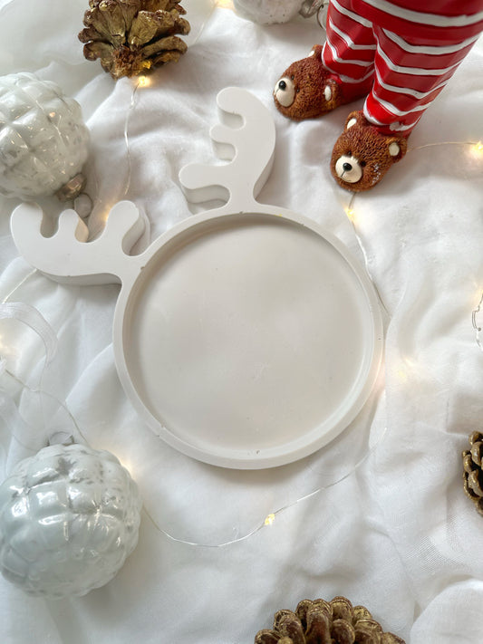 CONCRETE tray with deer| Christmas deer