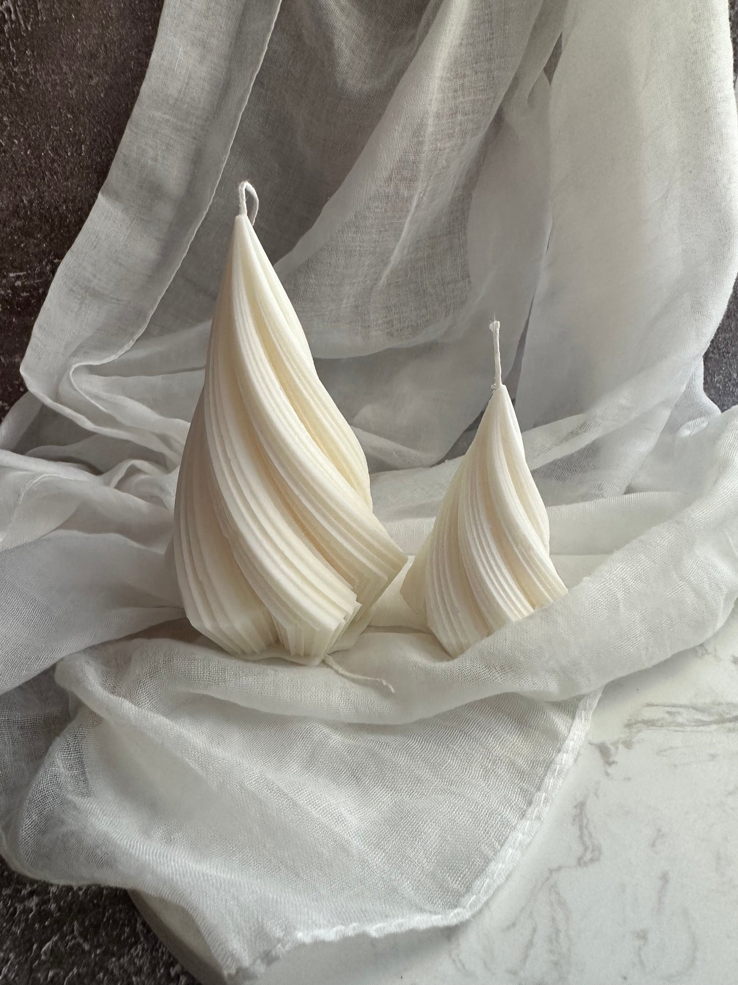 SPIRAL CHRISTMAS TREE Candle - Winter Holiday Decor, Christmas Decor, Christmas Gift