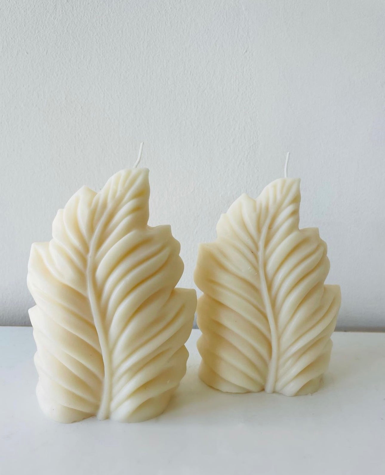 Beautiful Pillar Leaf Candle